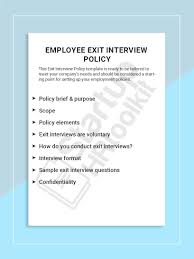 Employee Exit Interview Policy Meeting Agenda Template Agenda Template Meeting Agenda