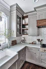 This summer i plan to remove my upper cabinets and tile all the way up to the ceiling. 25 Ways To Style Grey Kitchen Cabinets