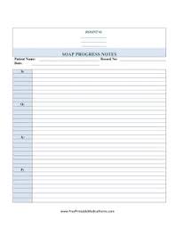 Printable Soap Progress Notes Soap Note Notes Template Clinical Social Work