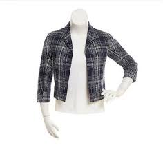 Black And White Checkered Jacket Womens Tommy Hilfiger Women S Jacket Career Cropped Plaid Navy 14 Tommyhilfiger Croppedjacket Businesscasual Tops Women Blouses Jackets Tommy Hilfiger Women