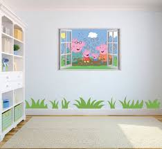 Peppa pig bedroom decor photos. Peppa Pig 3d Window 0067801 Wall Art Decal By Creativewallstickers Decal Wall Art Pig Wall Art Peppa Pig Decorations
