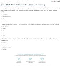 What is the source of the fortune that judge thatcher is keeping in trust for huck? Quiz Worksheet Huckleberry Finn Chapter 22 Summary Study Com