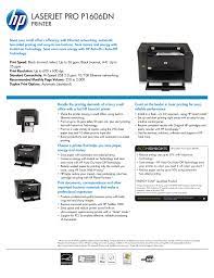 Install verified hp p1606dn printer drivers to boost your hp 1606 dn printer performance: Laserjet Pro P1606dn Manualzz