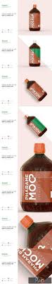 Download 1000ml Amber Glass Bottle Mockup 3082981 Freepsdvn