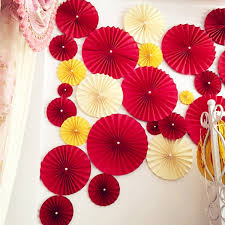 Be it your wife's birthday, valentine's day, or anniversary celebration, elevating the whole look of the room with flower and balloons can add more fun and avail room decoration services from ferns n petals. Usd 4 58 Hi Lian Wedding Products Creative Wedding Room Decoration Birthday Window Decoration Applique Colorful Fan Flower Paper Cut Wholesale From China Online Shopping Buy Asian Products Online From The