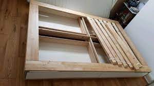 Ikea Mandal Double Bed Frame With Storage 140 X 202cm Excellent Condition With Without Mattress In Barnet Londo Ikea Mandal Bed Double Bed Frame Coat Rack Wall