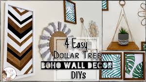 This photo and video macrame tutorial will walk you through all of the steps of creating your own lovely wall decor. 4 Easy Dollar Tree Boho Wall Decor Diys Kb Decor Crafts Youtube