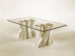 Or perhaps you've been considering options for something fresh and new, like upcycling that quirky object you found recently? Contemporary Table Contrasto Stonebreakers Stone Stone Base Rectangular