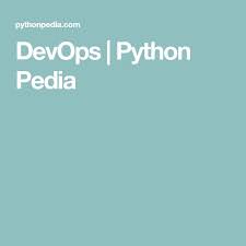 Devops Python Pedia Learn Programming Python Python Programming