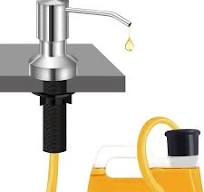 Sink Soap Dispenser for Kitchen Sink, Countertop Built in Sink Soap  Dispenser with 47”Extension Tube kit, No Need to Fill The Little Bottle  Again ...
