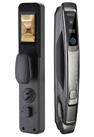 Khoá cửa vân tay Demax SL968 GS Xám ánh sao Face ID, App wifi