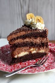 Schoko Torte Mit Banane Carol Recetteschocolat En 2020 Delicieux Gateaux Dessert Banane Recette Chocolat