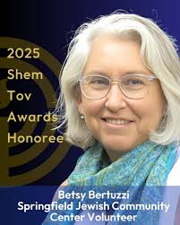 The Jewish Federation of Western Massachusetts is proud to honor Betsy  Bertuzzi of the @springfieldjcc as a 2025 Shem Tov Award recipient! For  over 25 years, Betsy has led our JCC Maccabi