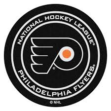 Nhl (national hockey league) franchise. Fanmats Philadelphia Flyers Black 27 In Round Hockey Puck Mat 10484 The Home Depot