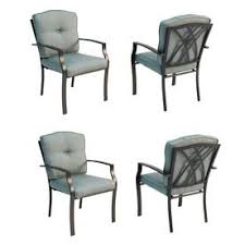 Shop Garden Treasures Set Of 4 Cascade Creek Black Seat Steel Stackable Patio Dining Chair At Lowe S Steel Dining Chairs Patio Dining Chairs Patio Chairs
