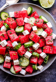 Watermelon Salad with Cucumber and Feta