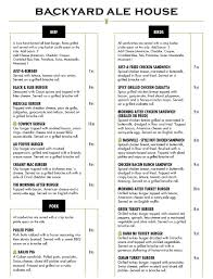 Introducing a new way to order from your favorite scranton hot spot. Backyard Ale House Menu Scranton Pa 570menu