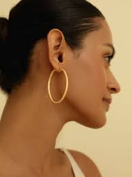 Buy MISS JO Sterling 92.5 Sterling Silver Contemporary Hoop Earrings