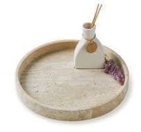 Amazon.com: PHINILUX Travertine Marble Vanity Tray, Round ...