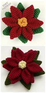 Christmas Crochet Poinsettia Flower Free Pattern Video Christmas Crochet Patterns Crochet Holiday Gifts Holiday Crochet