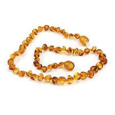 Baltic Amber Teething Necklace Baroque Honey
