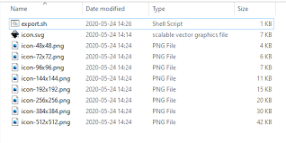 Bash Batch Export From Svg To Properly Sized Png File Using Inkscape Squared Web Page Icon In Pixels 48 72 96 144 192 256 384 512 Dirask