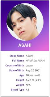 Hamada Asahi Treasure Profile Treasures Asahi Kpop Profiles