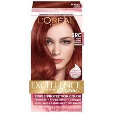 Warm your hair color with beautiful & rich red hues, choose from dark to light auburn hair color can be ideal for those seeking a red result. L Oreal 6rc Warmer Light Cherry Auburn Hair Color 1 Kt Box Hair Color Auburn Hair Color Chart Loreal Hair Color
