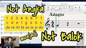 Merubah Notasi Angka Ke Notasi Balok Youtube