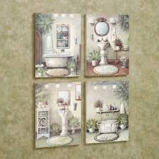 Bathroom Bliss Wooden Wall Art Plaque Set