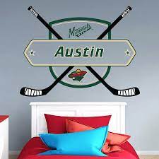 Minnesota Wild Personalized Name Wall Decal Shop Fathead For Wall Art Decor Name Wall Decals Detroit Red Wings Hockey Room