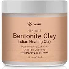 Bentonite Clay Mask Deep Cleansing Pore Minimizer Facial Acne Stretch Marks Scars And Blackhead Treatment All Natural Ingredients By Venu Walmart Com Walmart Com