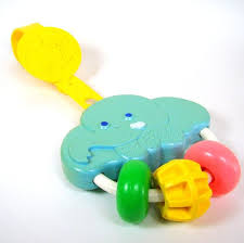 Elephant Crib Toy For Baby Rattle Vintage Fisher By Magnoliasattic Crib Toys Car Seat Toys Baby Toys
