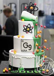 Chemistry Science Fondant Iced Birthday Cake Science Cake Custom Birthday Cakes Cake