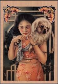 老上海美女海报的狗狗 小幺静采集到中国传统文化 237图 花瓣 chinese picture vintage vintage art