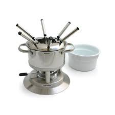 This Stainless Multi Purpose Fondue Set Has A Ceramic Insert That Acts As A Double Boiler So You Can Use One Fon Oil Fondue Recipes Dessert Fondue Fondue Party