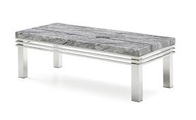 Marble wood coffee table in set provide really pleasing to the eyes as combination of materials. Rome Collection Coffee Table Grey Marble Top Polished Stainless Steel Valuemark Furniture