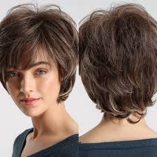 Brown blonde short wigs