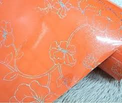 Put extra wallpaper to use as a pretty patterned insert. Amao Orange Gloss Contact Paper Wall Sticker Self Adhesive Vinyl Kitchen Cupboard Door Cover Wallpaper 24x79 Inch Reviews Online Pricecheck