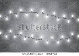 Christmas Lights Isolated On Transparent Background Xmas Glowing Garland Vector Illustration Christmas Lights Transparent Background Lights