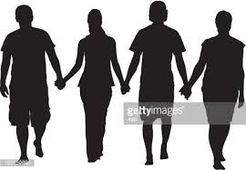 Maybe you would like to learn more about one of these? Group Of Friends Holding Hands Silhouette Clipart Image
