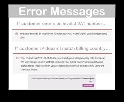 Woocommerce Eu Vat Number Extension Smart Site Woocommerce Error Message Messages