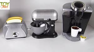 Toy Coffee Maker Toaster Stand Mixer Kids Gourmet Kitchen Appliances Youtube