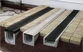 Precast Concrete Trench Drains With Removable Grating For Maintenance Backyard Drainage Landscape Drainage Yard Drainage