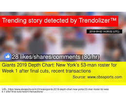 Giants 2019 Depth Chart New Yorks 53 Man Roster For Week 1