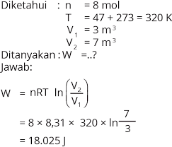 Suatu gas memiliki volume awal 2,0 m3 dipanaskan dengan kondisi isobaris hingga volume akhirnya menjadi 4,5 m3. Soal Fisika Sma Kelas 11 Tentang Termodinamika Serta Pembahasannya Myrightspot Com