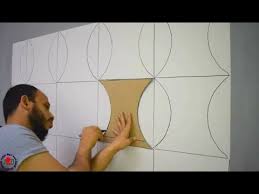 طريقة سهلة لعمل ديكور دهان بأبسط الادوات Youtube Wall Tiles Design Diy Wall Painting Wall Pattern Diy