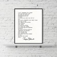 Charles Bukowski Quote Print Love Poem Romantic Wall Art Etsy Quote Prints Romantic Wall Art Love Poems