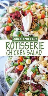 Easy Rotisserie Chicken Salad In 2020 Food Bloggers Central Roasted Chicken Salad Rotisserie Chicken Salad