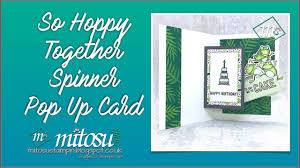 Choose from thousands of templates for every event: Cardmaking Video Tutorial From Mitosu Spinner Pop Up Card Birthday Theme Frogs Like A Wiper Mechanism Stampin Spinner Card Pop Up Pop Up Cards